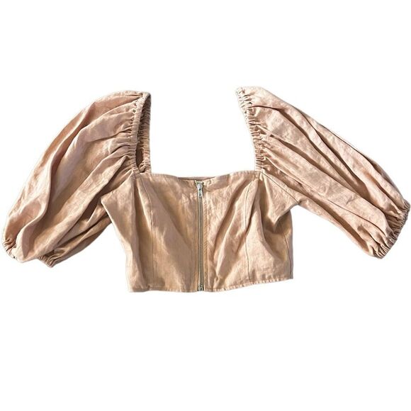 NICHOLAS linen crop top - Picture 1 of 4